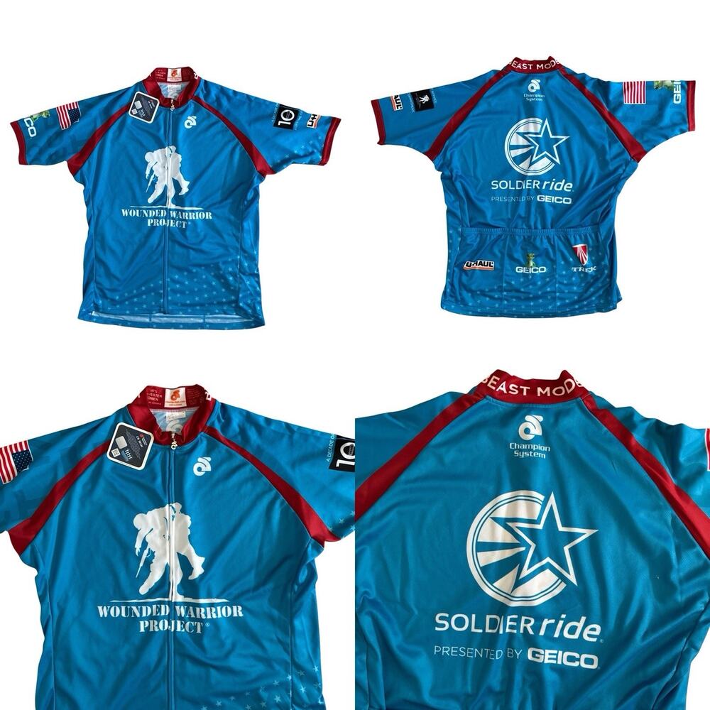 Champion System Women's Size 3XL Wounded Warrior Project Zip Cycling Jersey New